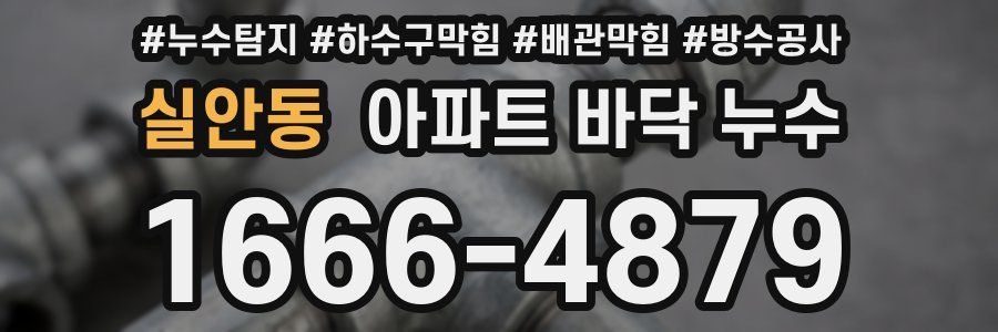 실안동 아파트 바닥 누수