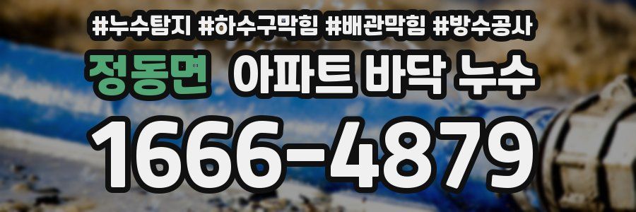 정동면 아파트 바닥 누수
