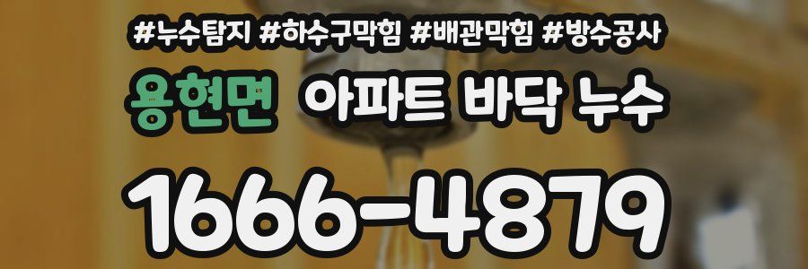 용현면 아파트 바닥 누수