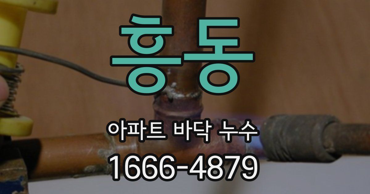흥동 아파트 바닥 누수