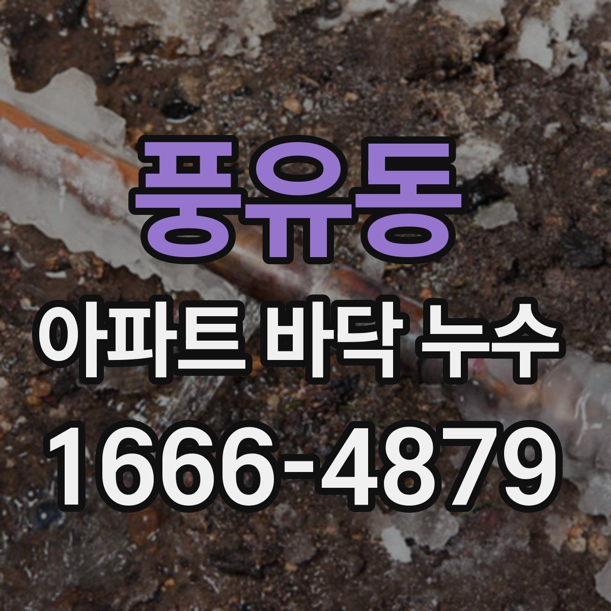 풍유동 아파트 바닥 누수