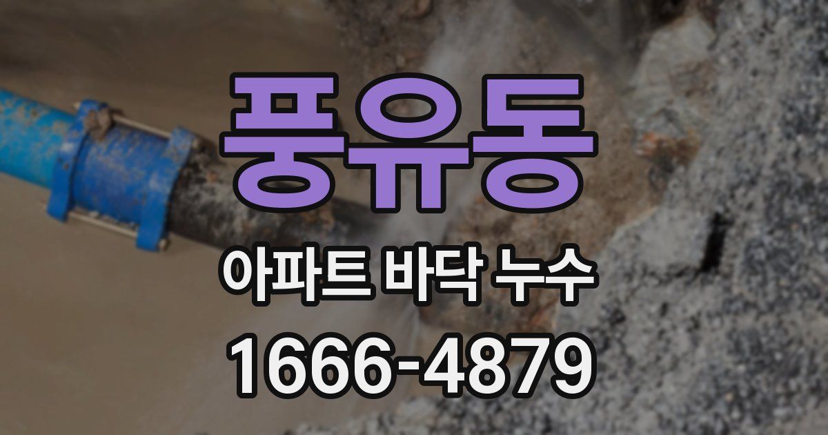 풍유동 아파트 바닥 누수