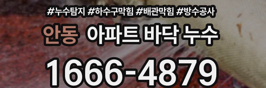 안동 아파트 바닥 누수