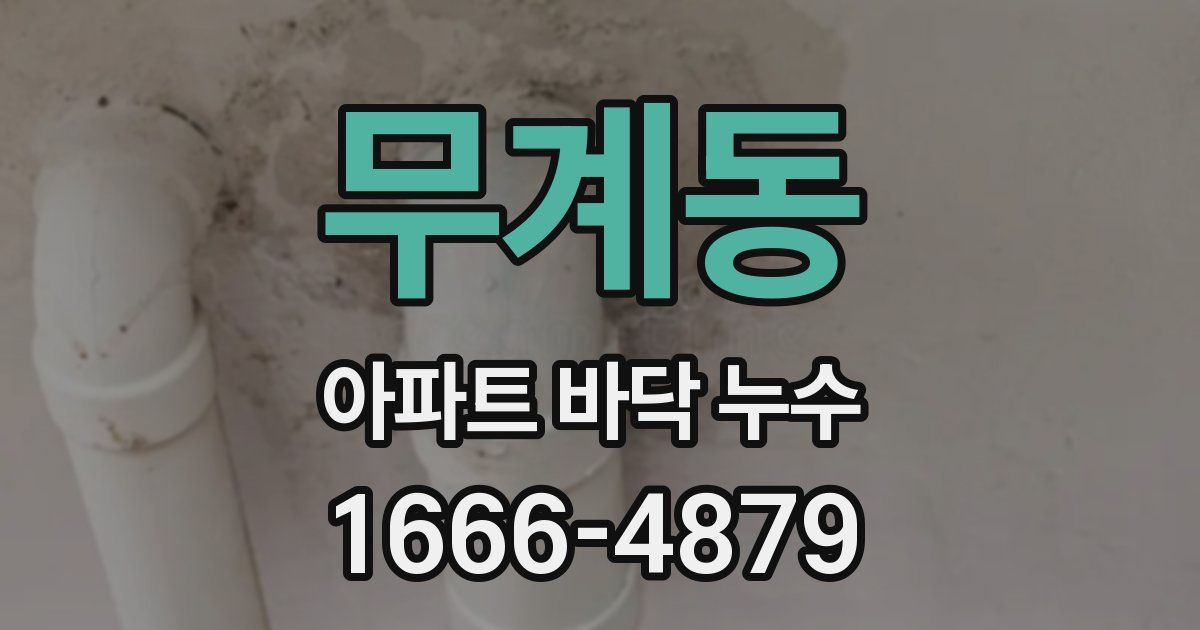 무계동 아파트 바닥 누수