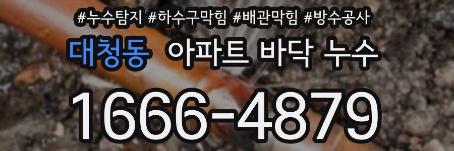 대청동 아파트 바닥 누수