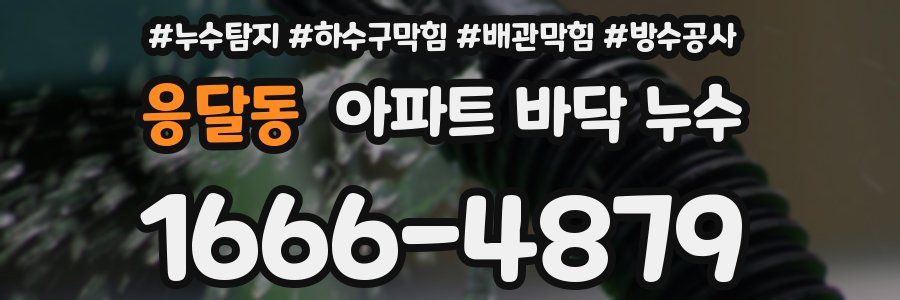 응달동 아파트 바닥 누수