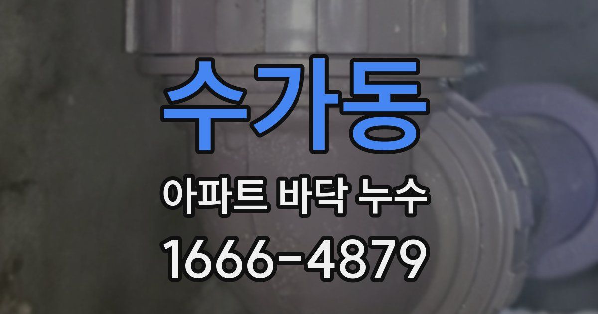 수가동 아파트 바닥 누수