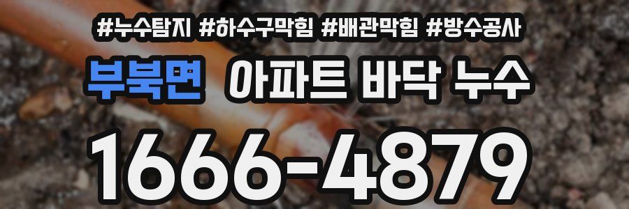 부북면 아파트 바닥 누수