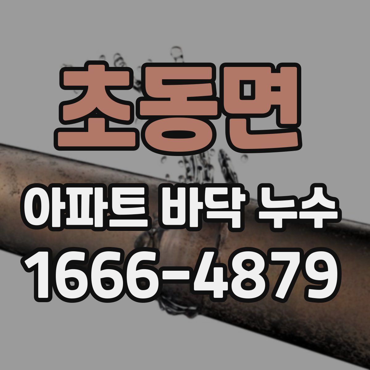 초동면 아파트 바닥 누수