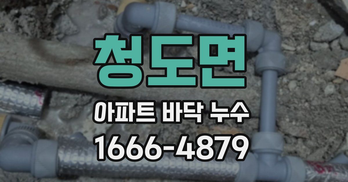 청도면 아파트 바닥 누수