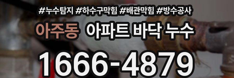 아주동 아파트 바닥 누수