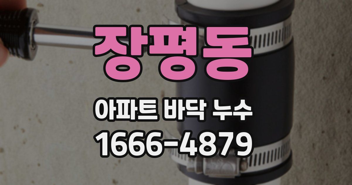 장평동 아파트 바닥 누수