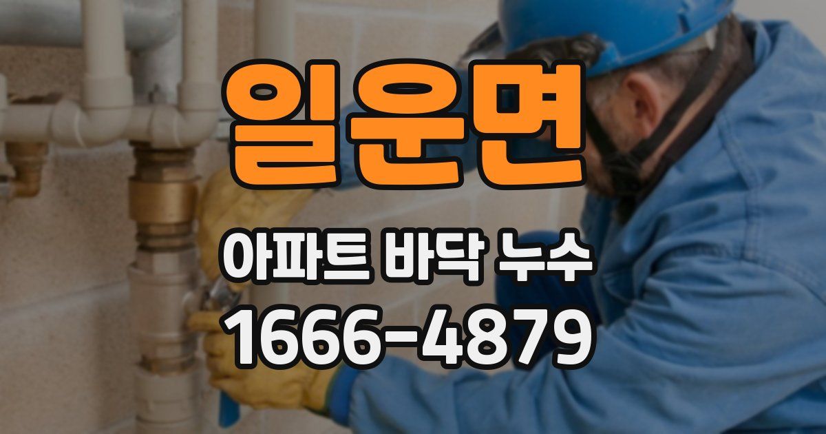 일운면 아파트 바닥 누수