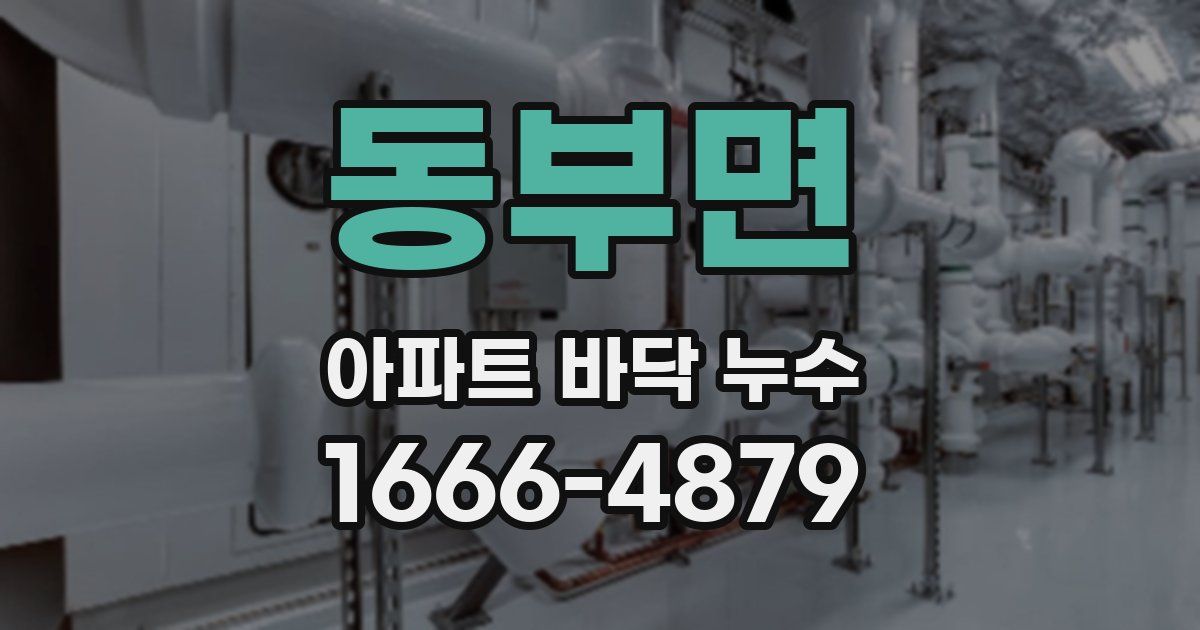 동부면 아파트 바닥 누수