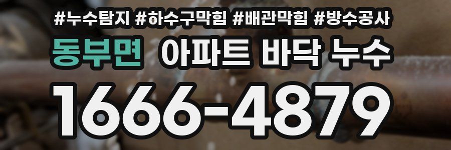동부면 아파트 바닥 누수