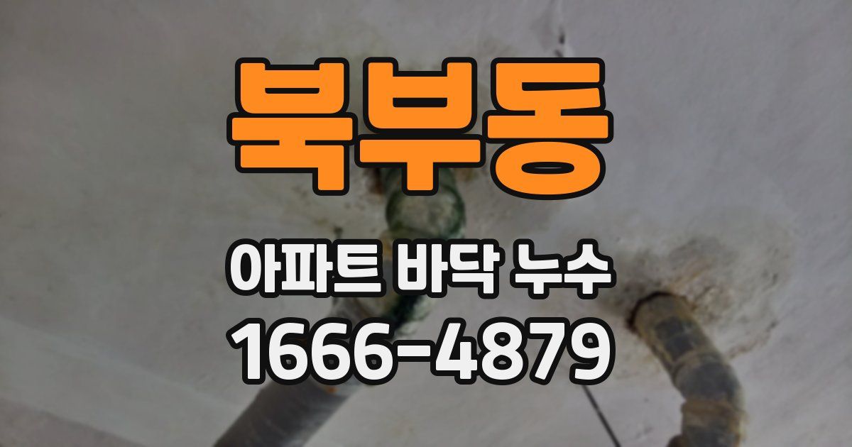 북부동 아파트 바닥 누수