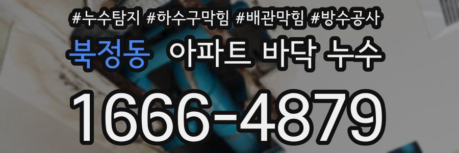 북정동 아파트 바닥 누수