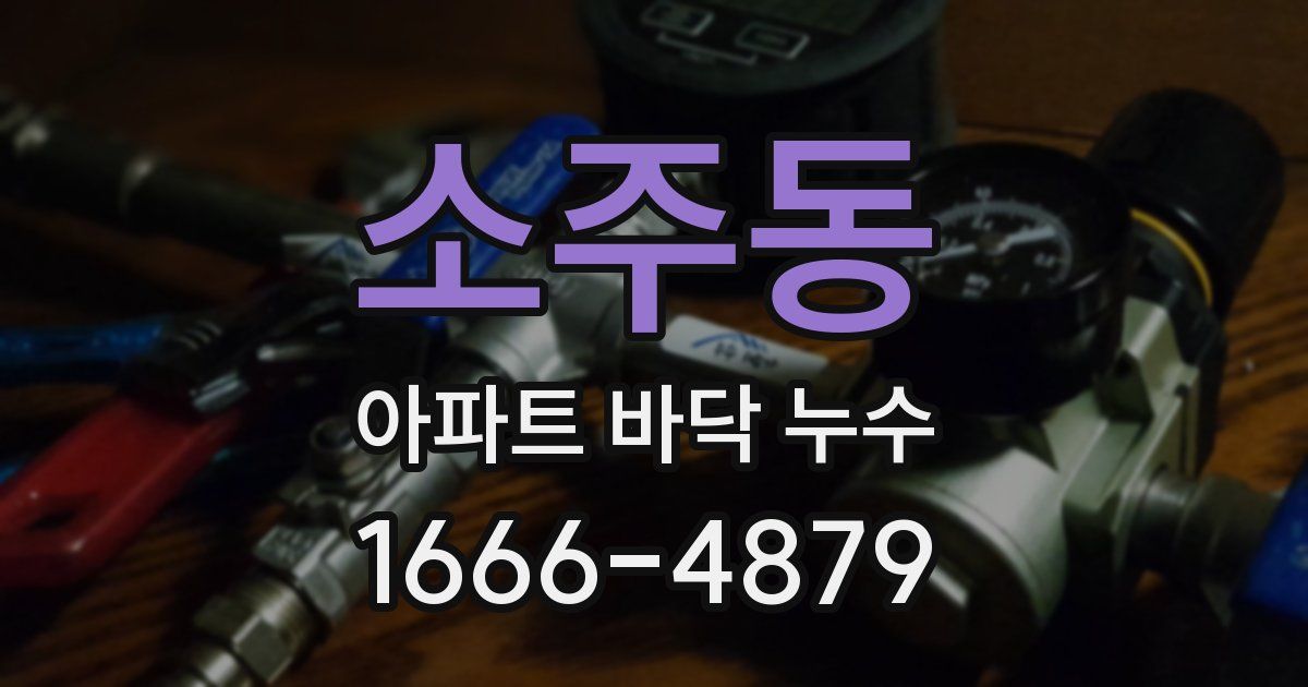 소주동 아파트 바닥 누수