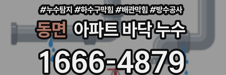 동면 아파트 바닥 누수