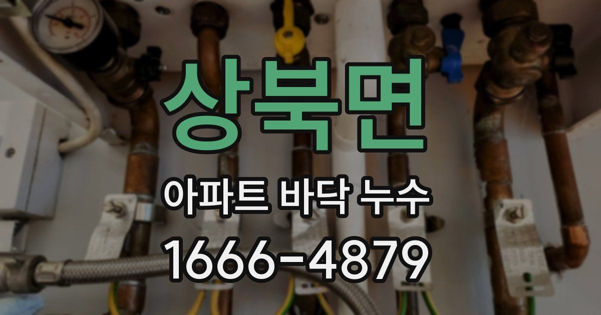 상북면 아파트 바닥 누수