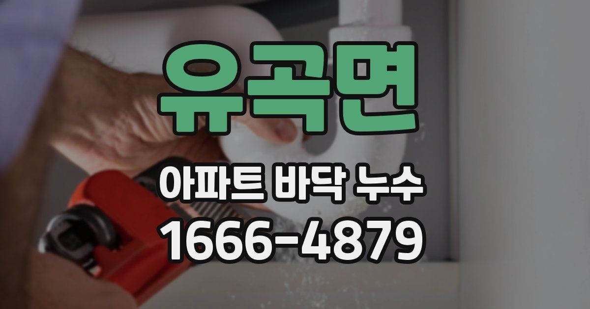 유곡면 아파트 바닥 누수