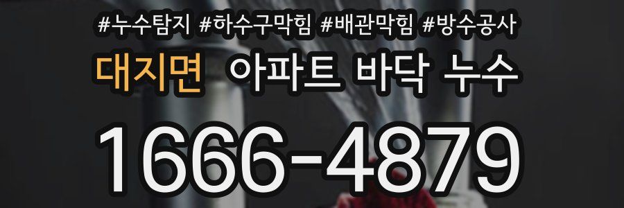 대지면 아파트 바닥 누수