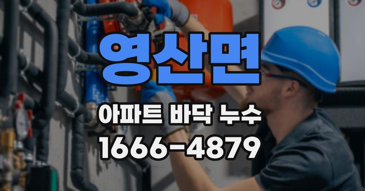 영산면 아파트 바닥 누수
