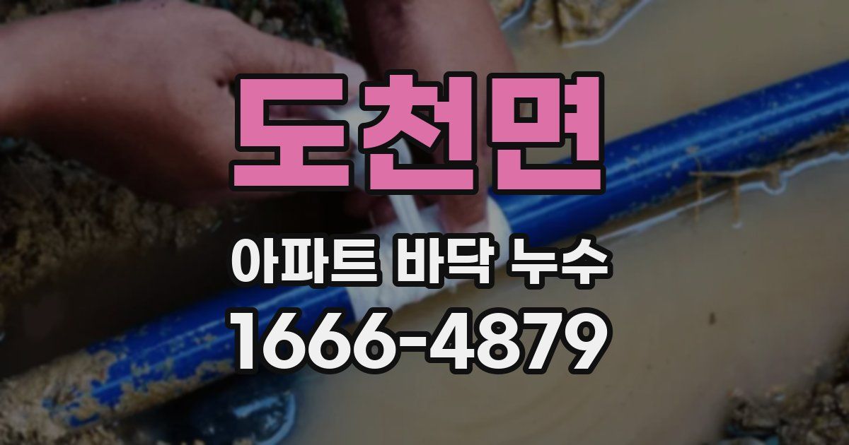도천면 아파트 바닥 누수