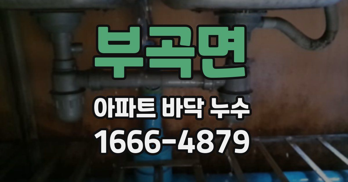 부곡면 아파트 바닥 누수