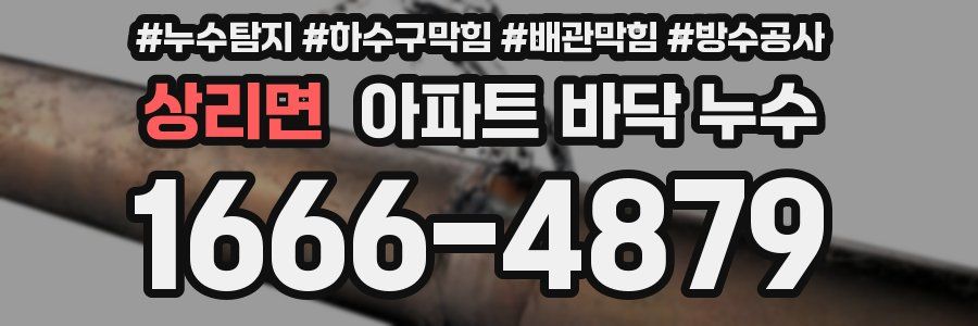 상리면 아파트 바닥 누수