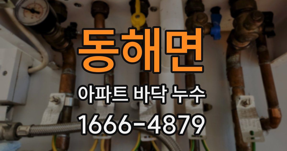 동해면 아파트 바닥 누수