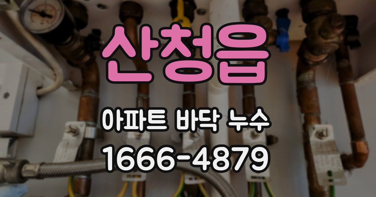 산청읍 아파트 바닥 누수