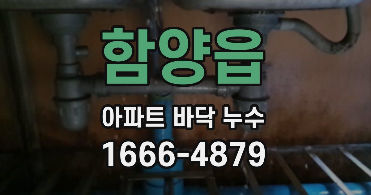 함양읍 아파트 바닥 누수