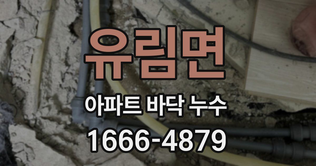 유림면 아파트 바닥 누수