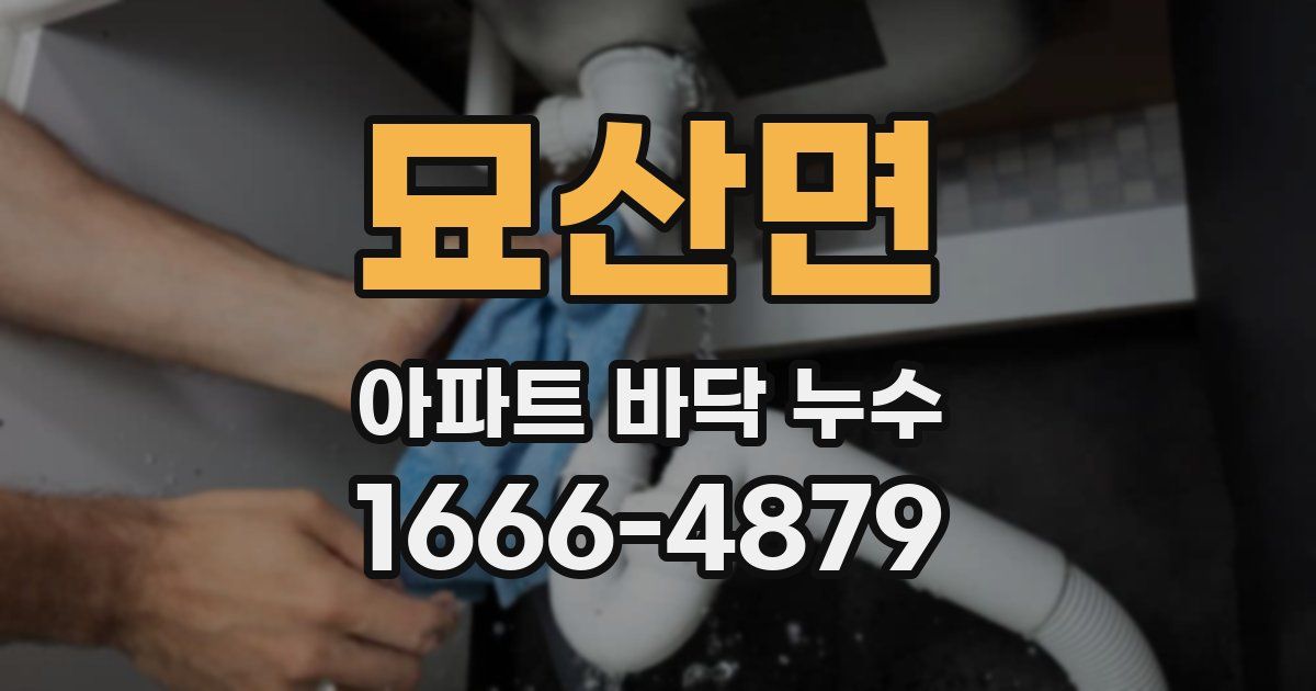 묘산면 아파트 바닥 누수