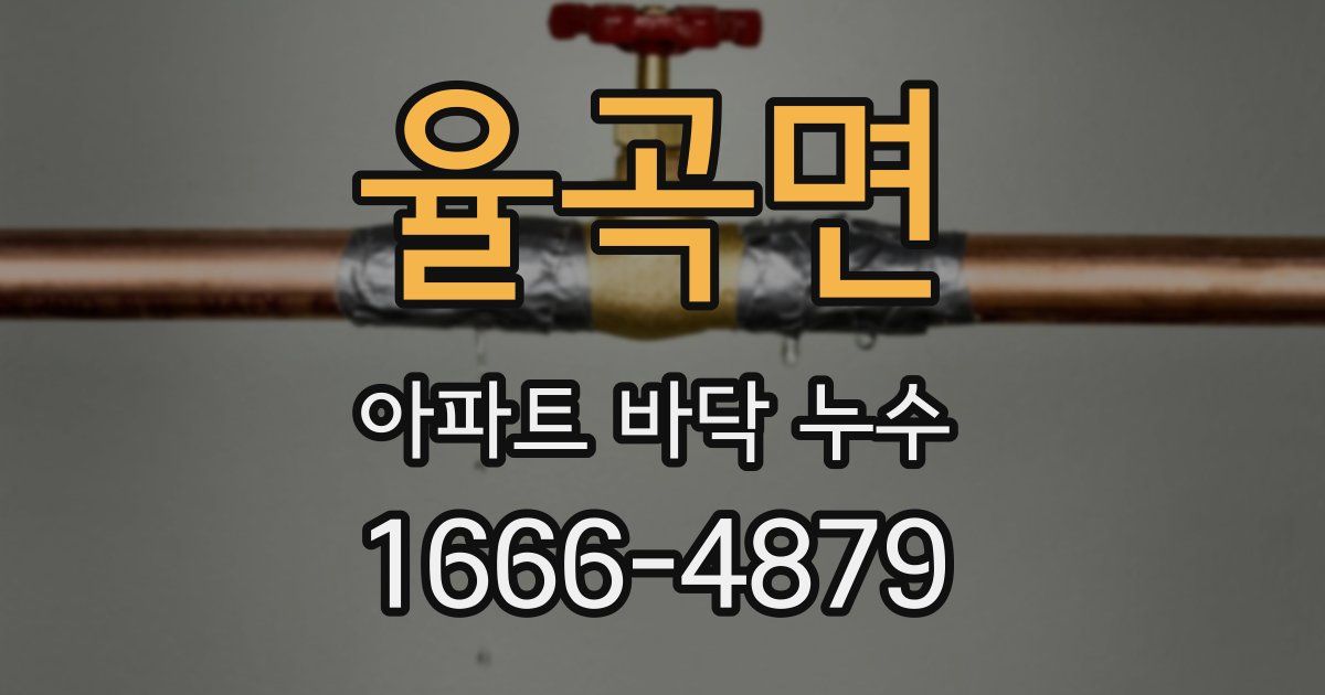 율곡면 아파트 바닥 누수