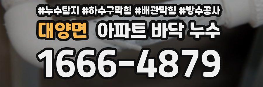 대양면 아파트 바닥 누수