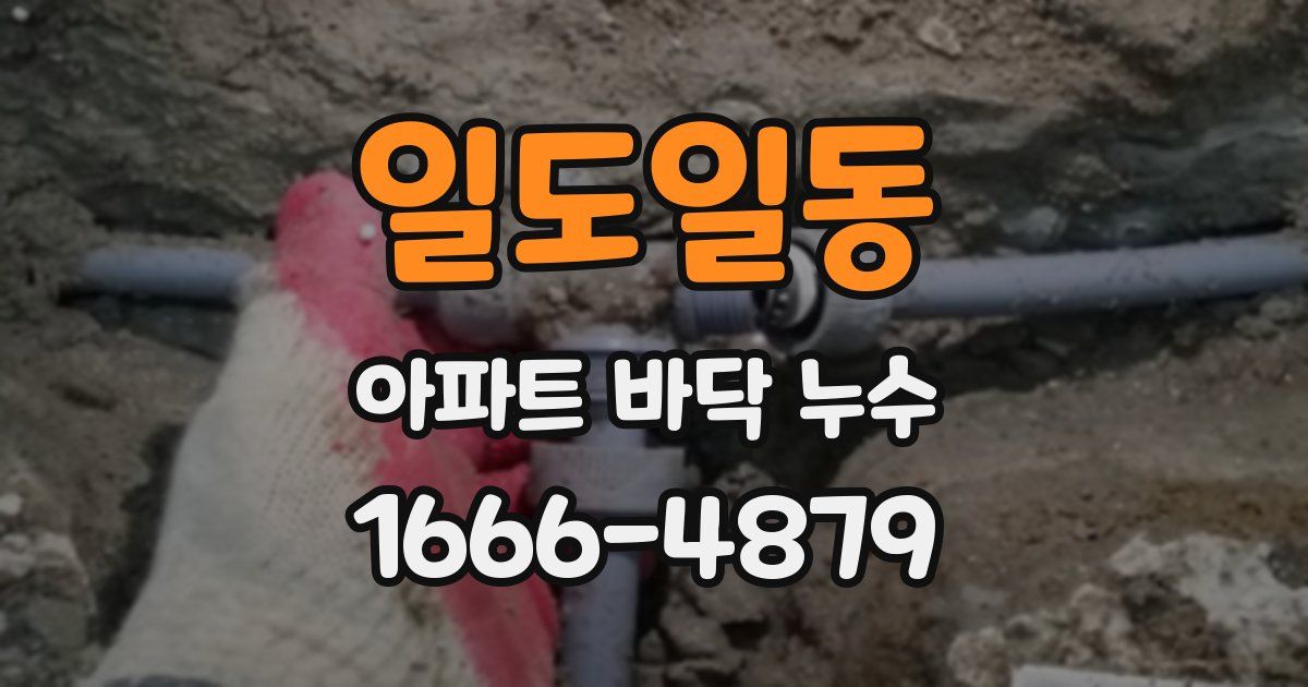 일도일동 아파트 바닥 누수