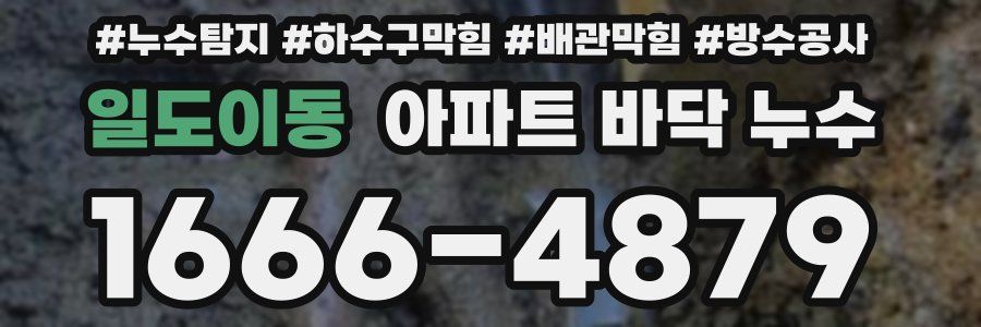 일도이동 아파트 바닥 누수