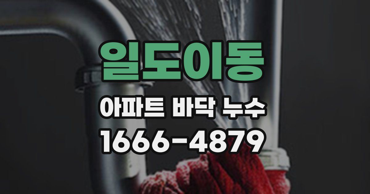 일도이동 아파트 바닥 누수