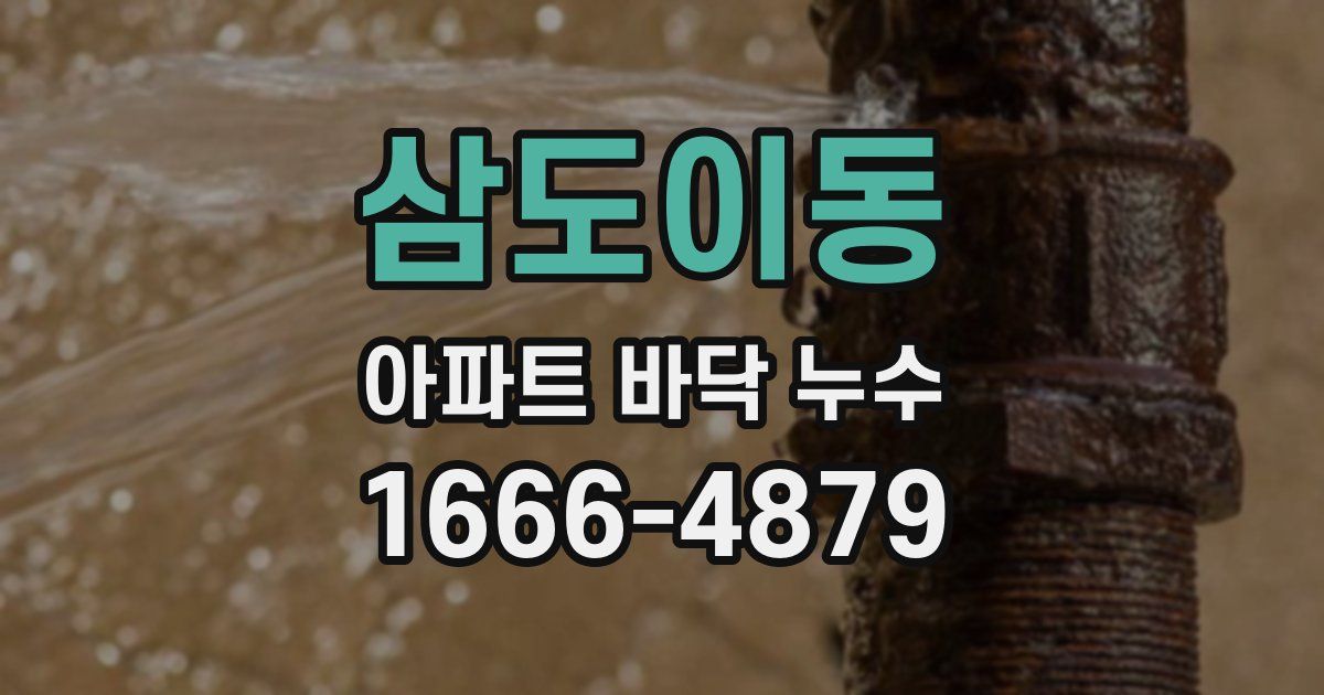 삼도이동 아파트 바닥 누수