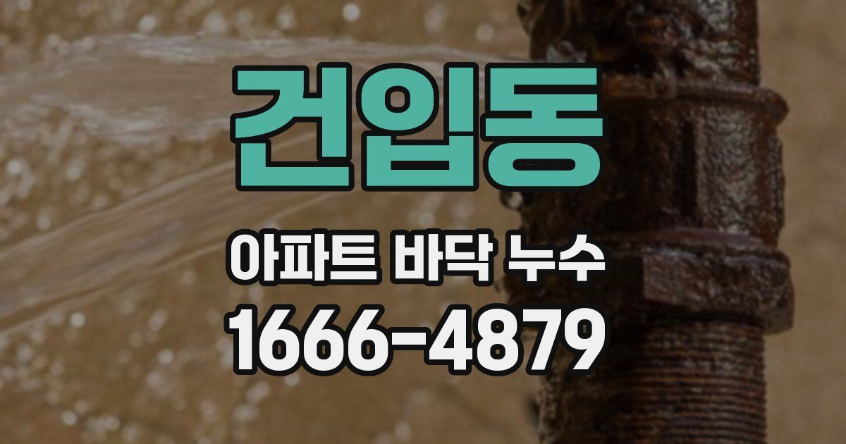 건입동 아파트 바닥 누수