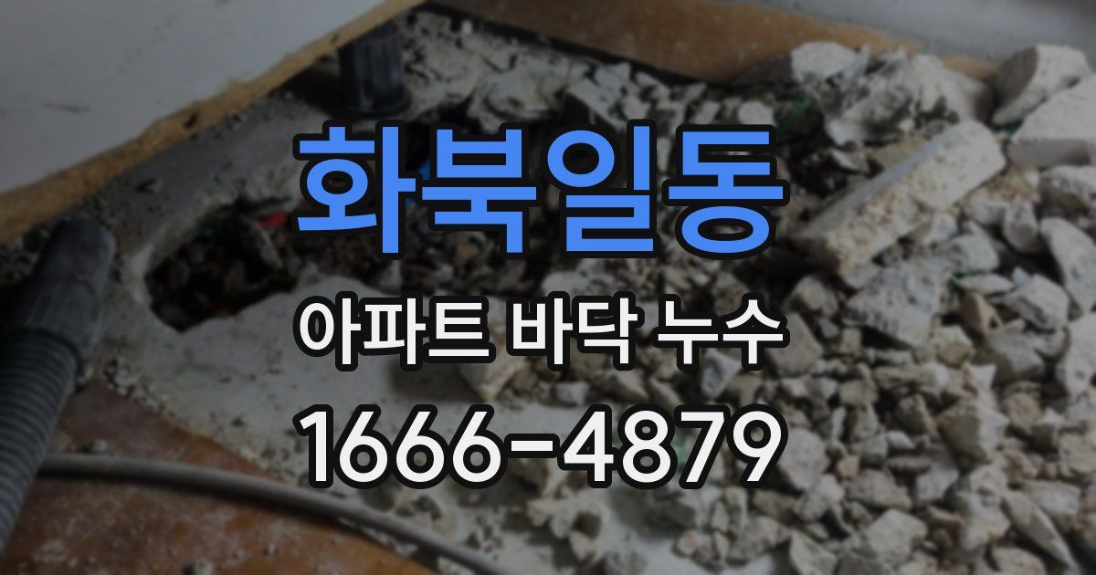 화북일동 아파트 바닥 누수