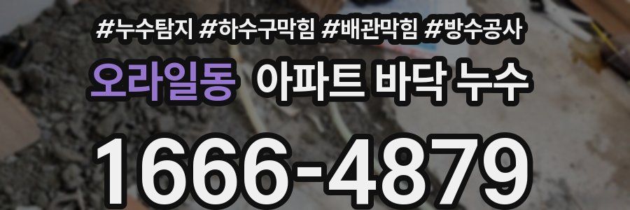 오라일동 아파트 바닥 누수