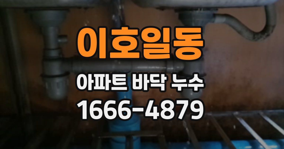 이호일동 아파트 바닥 누수