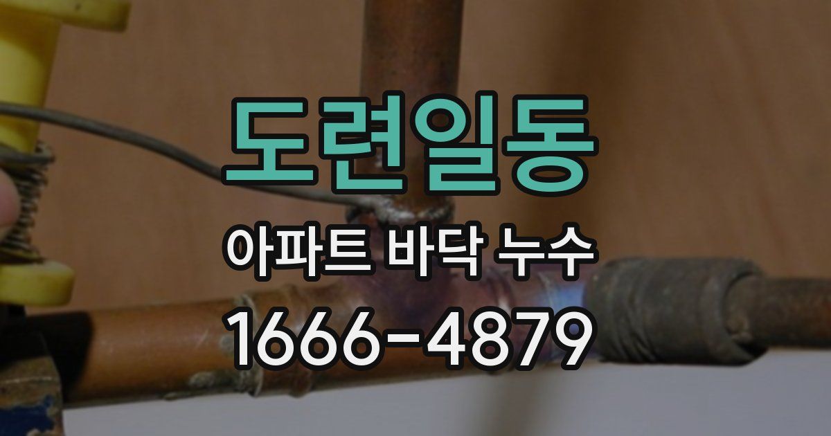 도련일동 아파트 바닥 누수