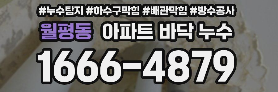 월평동 아파트 바닥 누수