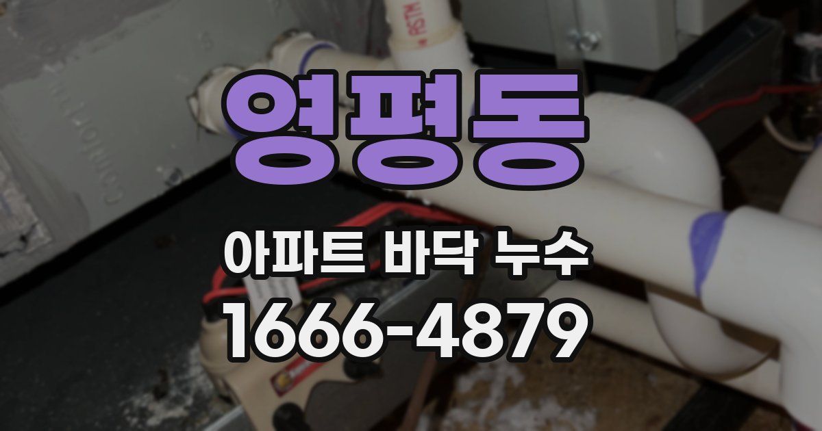 영평동 아파트 바닥 누수