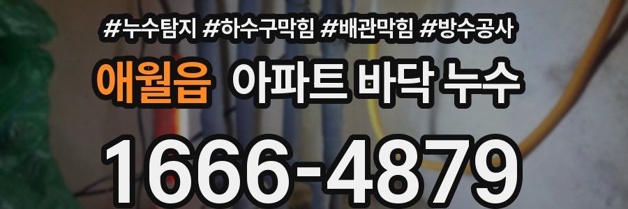 애월읍 아파트 바닥 누수