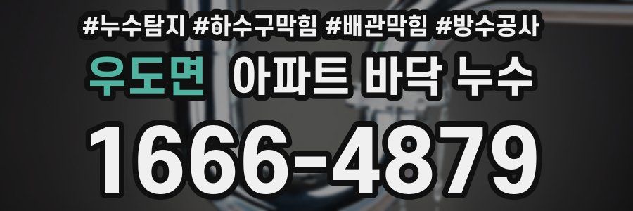 우도면 아파트 바닥 누수